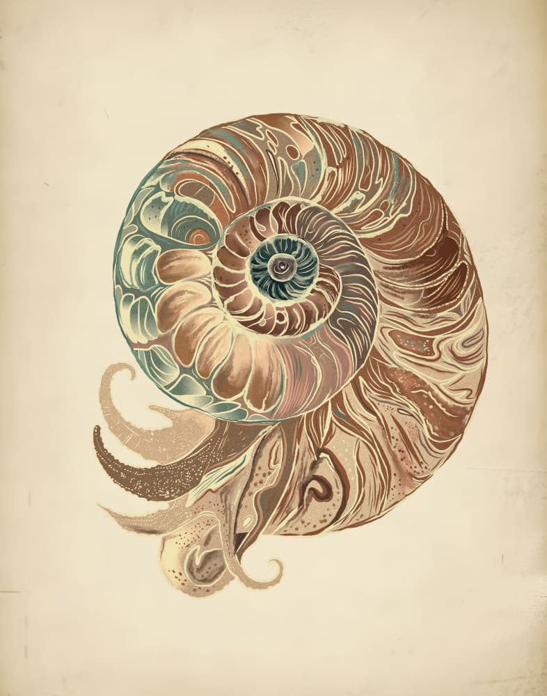 Elegant Nautilus Shell by Josie George — canvas wall art