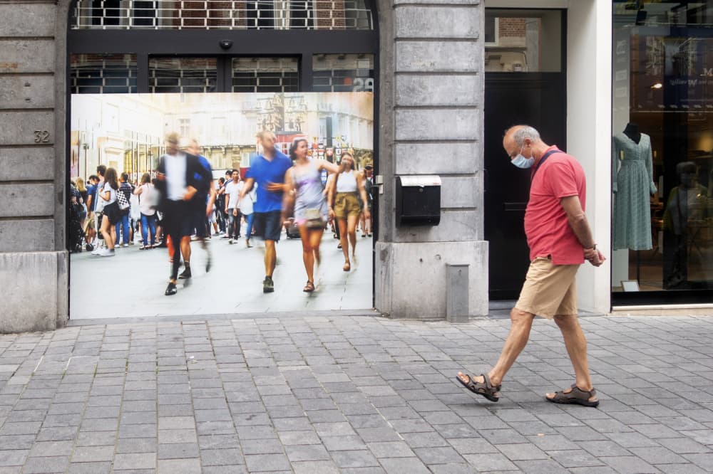 Urban Stroll Digital Display by Rudi Jacobs — canvas wall art