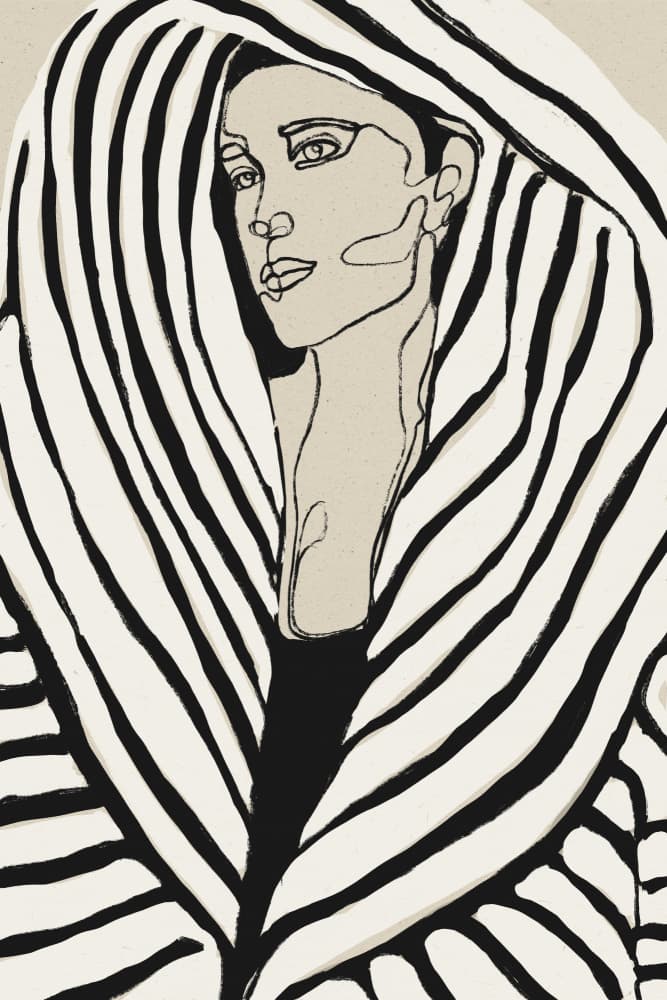 Striped Elegance by Treechild — canvas wall art