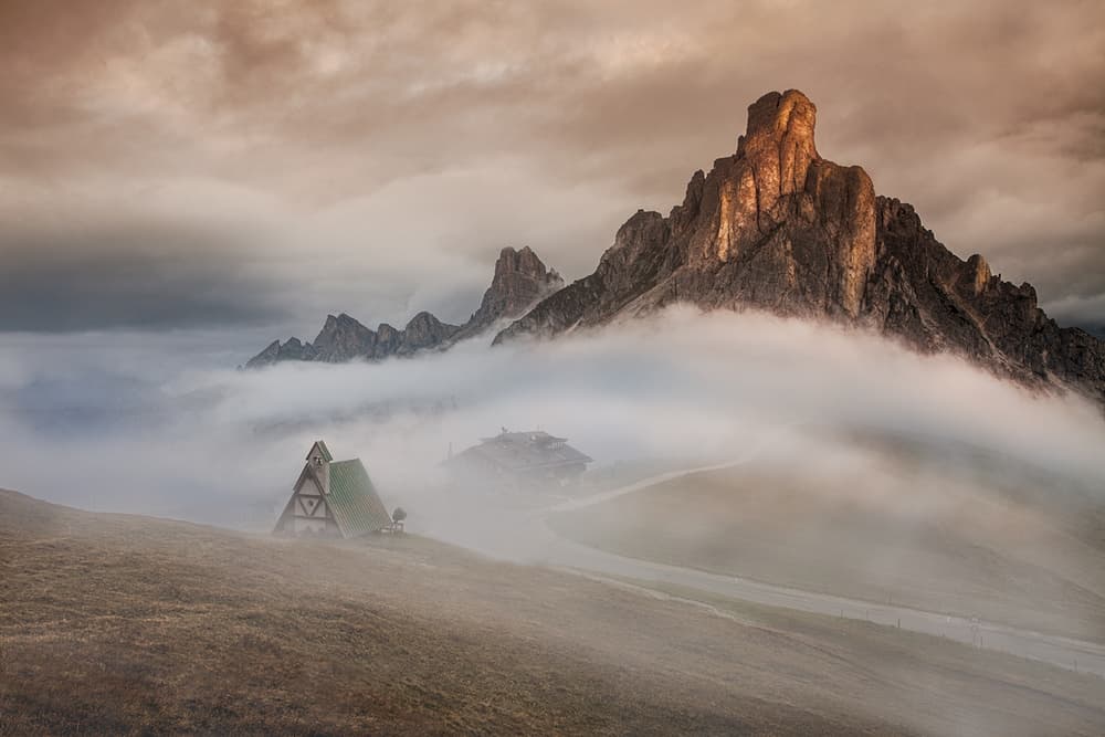 Misty Mountain Dawn by Peter Svoboda MQEP — canvas wall art