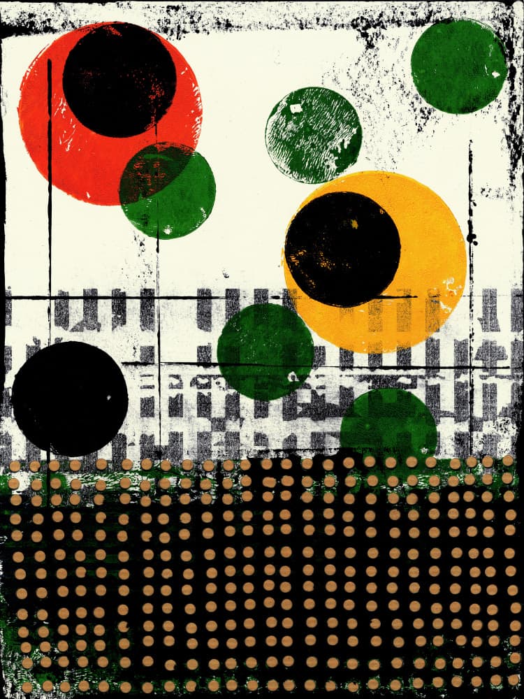 Vibrant Geometric Circles by Petr Strnad — canvas wall art
