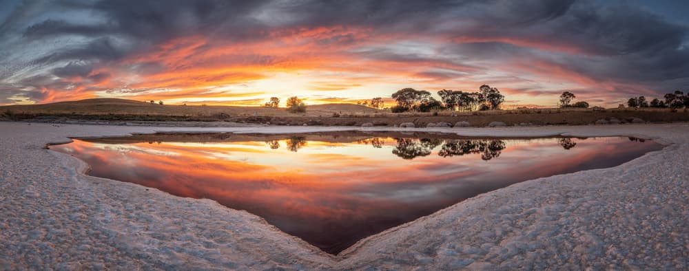 Salt Lake Sunset Reflection by April Xie — canvas wall art