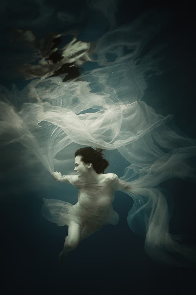 Ethereal Woman Underwater by Dmitry Frizel — canvas wall art