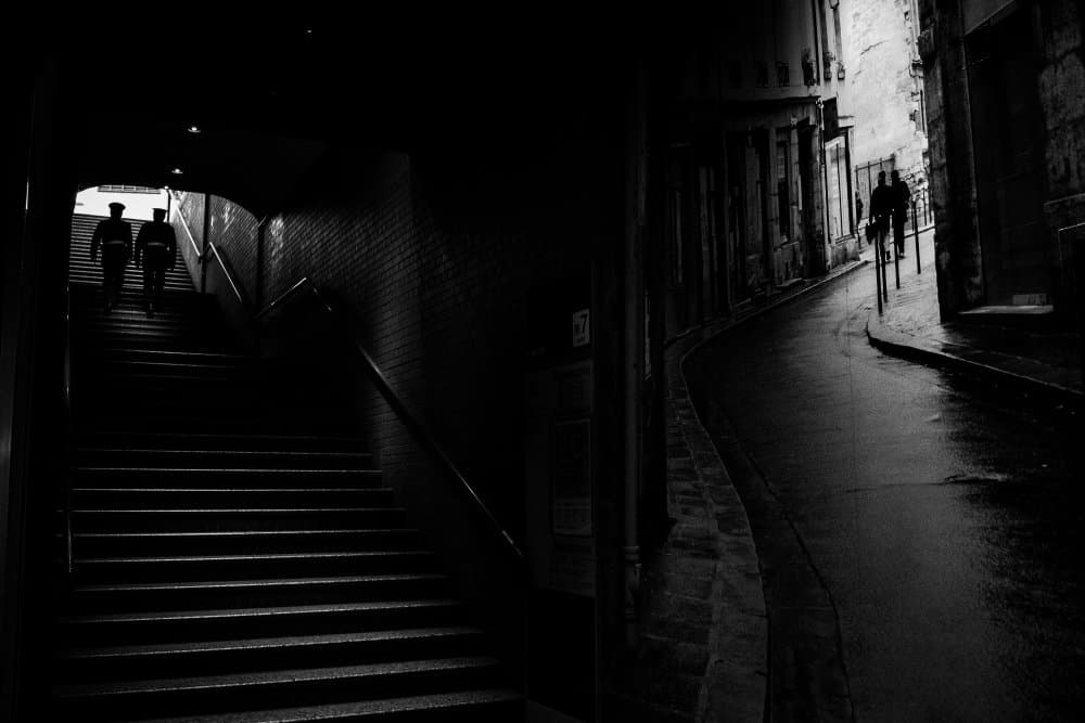 Dark City Paths by Shinji Isobe — canvas wall art