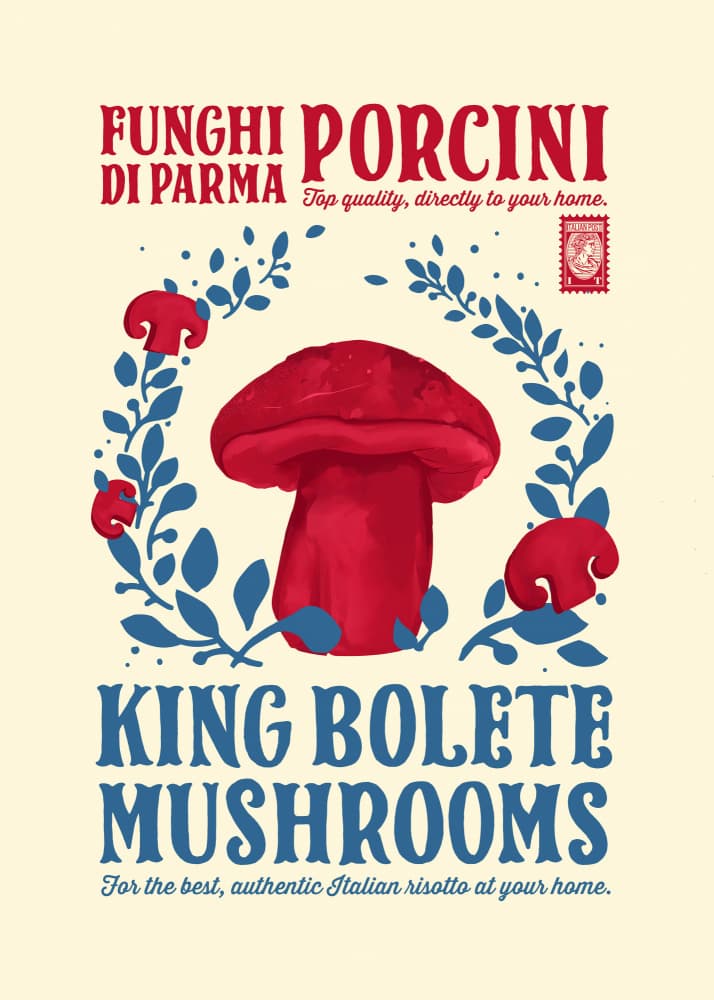 Italian King Bolete by Dion Gem — canvas wall art
