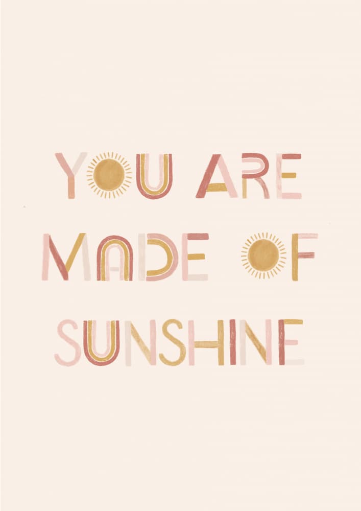 Made Of Sunshine Quote by Aislinn Simmonds — canvas wall art