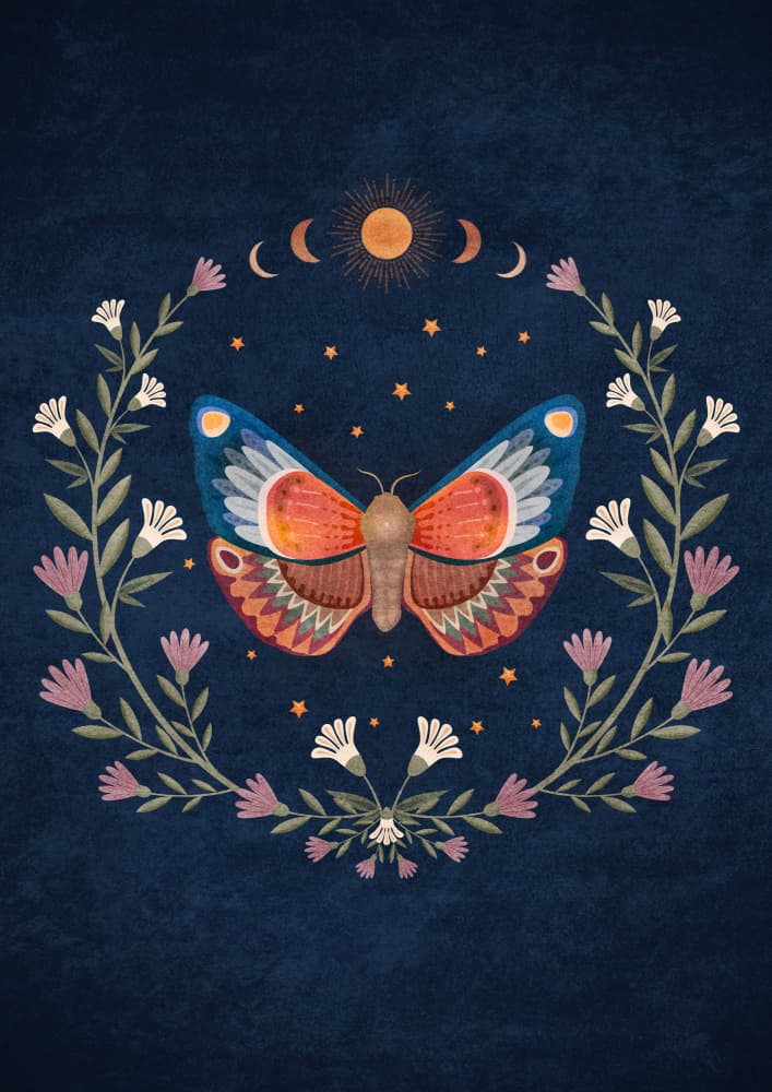 Butterfly Dreamscape by Emel Tunaboylu — canvas wall art