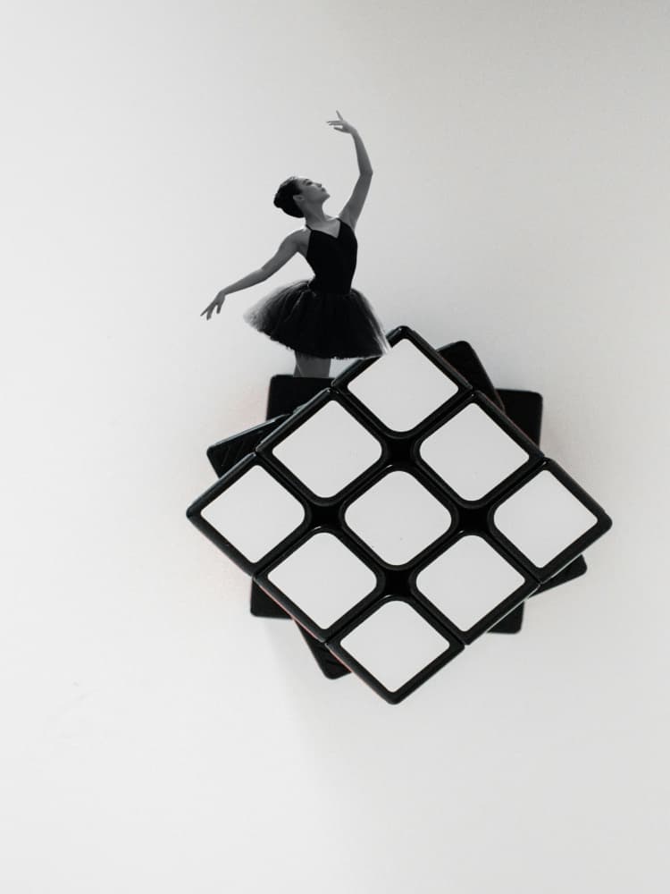 Elegant Dance Puzzle by Elizabeth C — canvas wall art