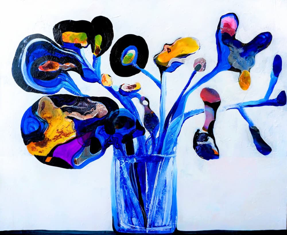Colorful Abstract Floral by Victor Tkachenko — canvas wall art