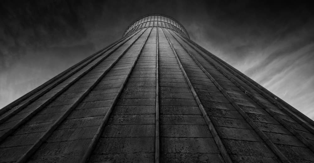 Dark Industrial Ascent by Marc van Oostrum — canvas wall art
