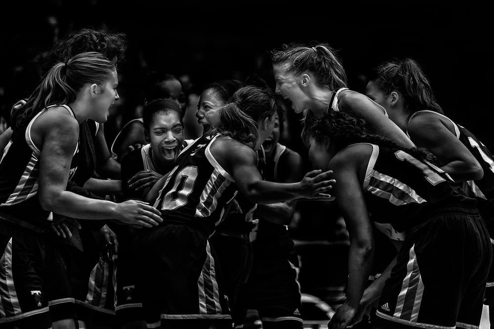 Team Huddle Intensity by Henry Zhao — canvas wall art