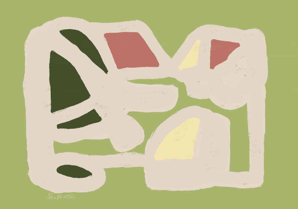 Earthy Abstract Shapes by Sharyn Bursic — canvas wall art
