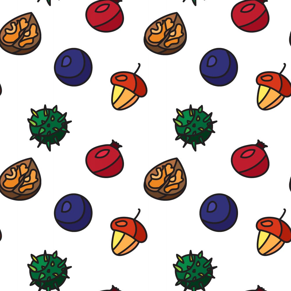 Playful Forest Harvest by Marika Barsrsind — canvas wall art