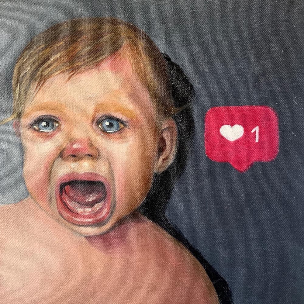 Crying Baby One Like by Gabriel Grecco — canvas wall art