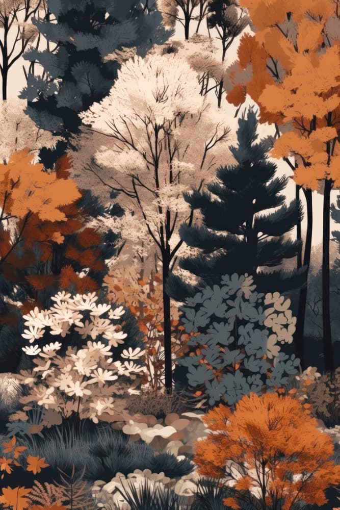 Autumn Woodland Scene by Justyna Jaszke — canvas wall art