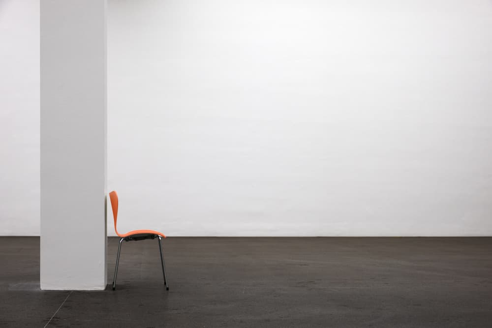 Solitary Orange Chair by Rolf Endermann — canvas wall art