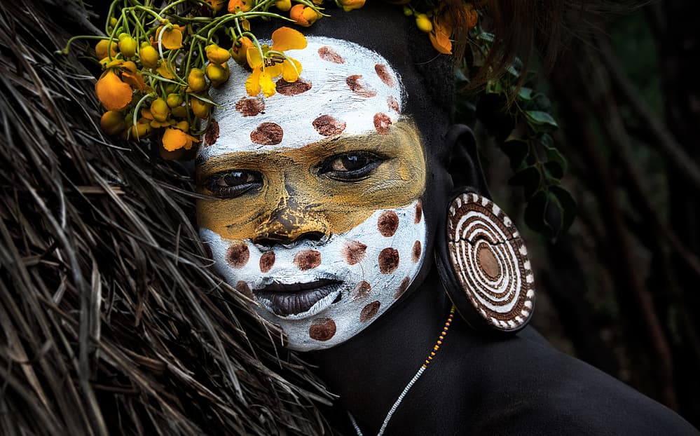 Painted African Portrait by Joxe Inazio Kuesta Garmendia — canvas wall art