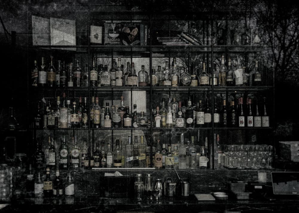 Dark Bar Spirits by The Learning Curve Photography — canvas wall art