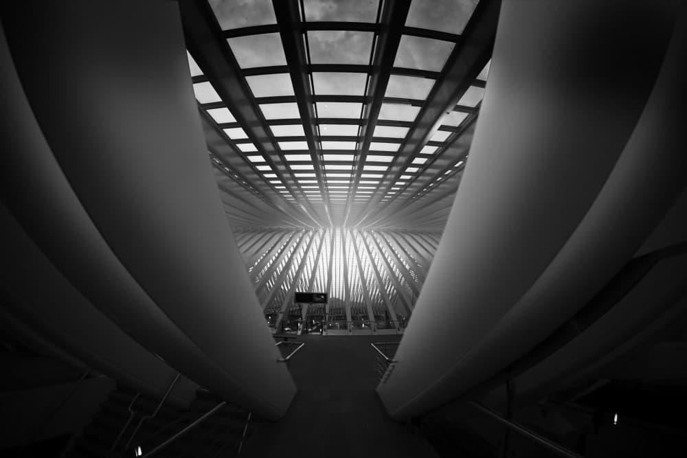 Geometric Light Tunnel by Arnd Gottschalk — canvas wall art