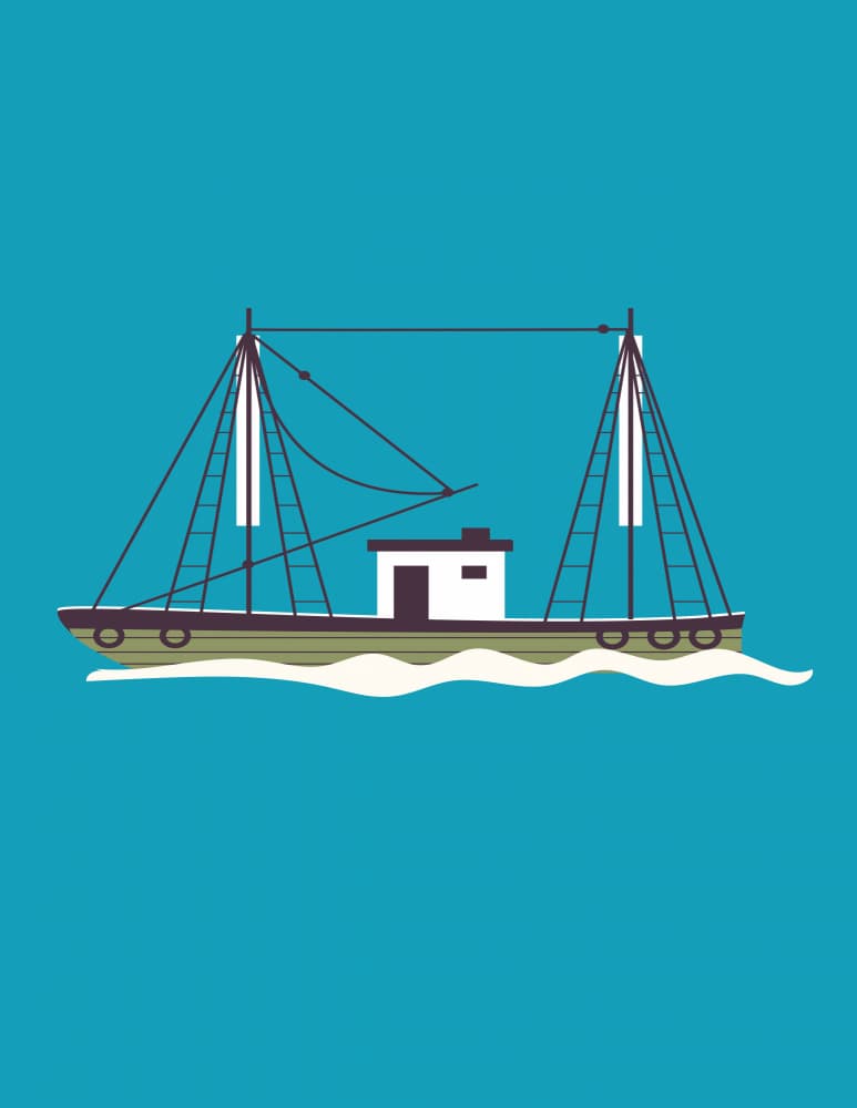Serene Fishing Vessel by Nicholas — canvas wall art