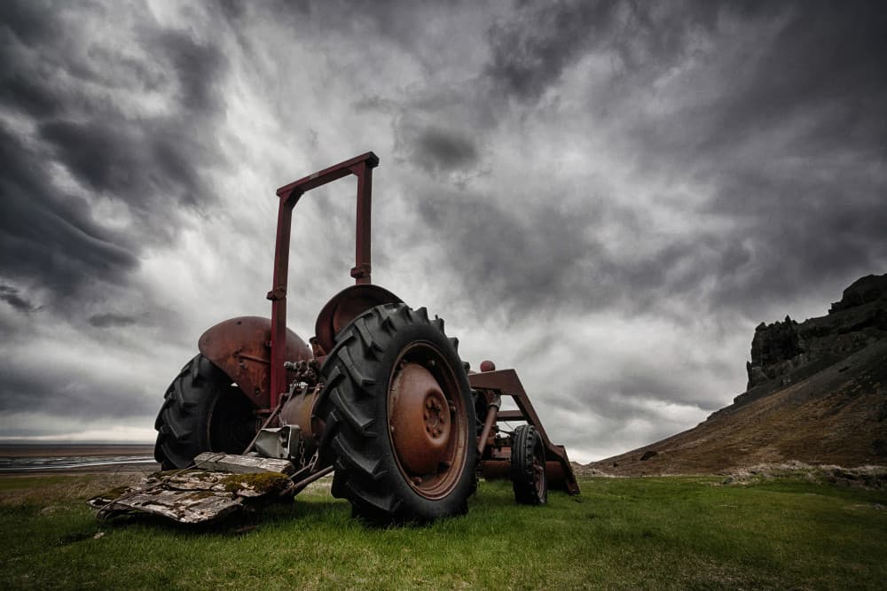 Rusty Tractor Storm by Þorsteinn H. Ingibergsson — canvas wall art