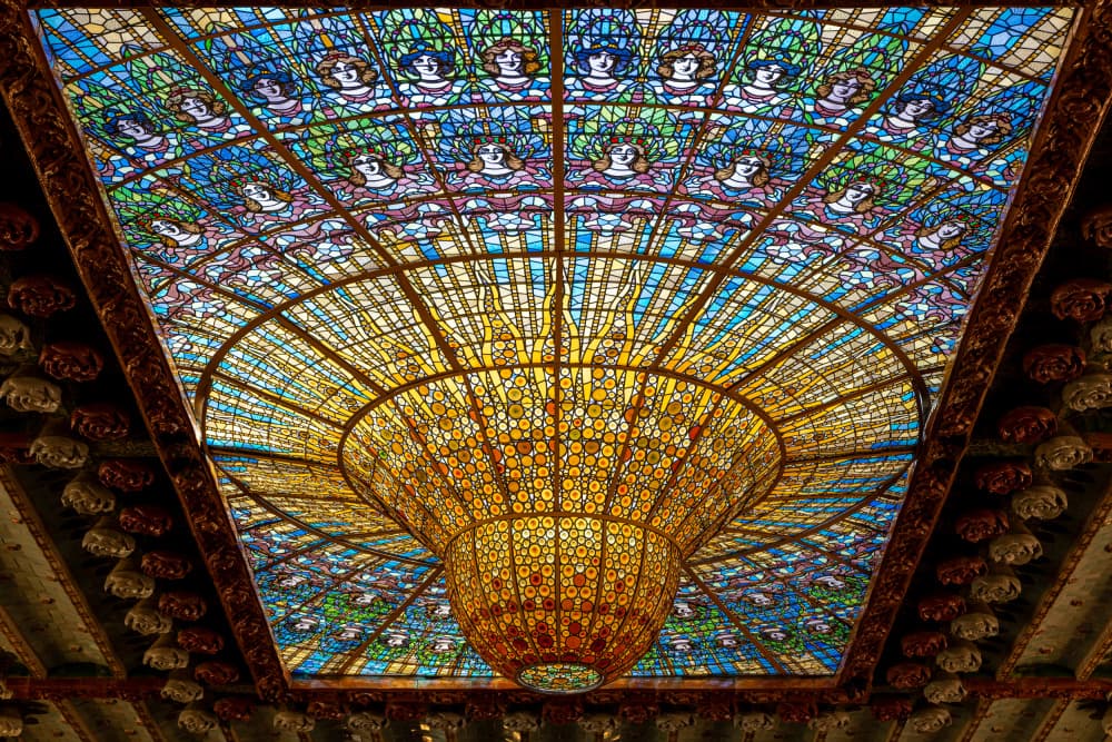 Ornate Stained Glass Ceiling by Fernando Silveira — canvas wall art