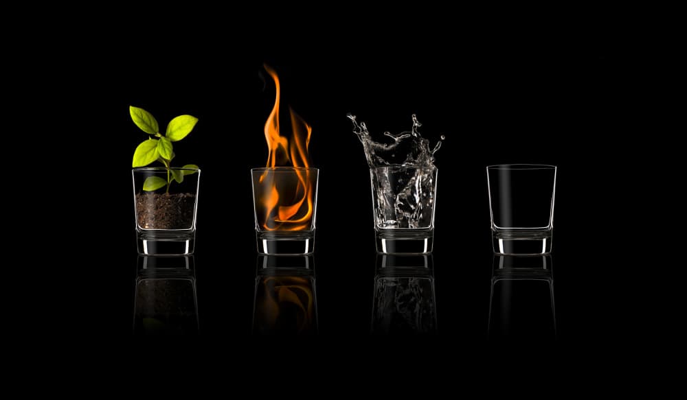 Four Natural Elements by Jose María Frutos Vargas — canvas wall art
