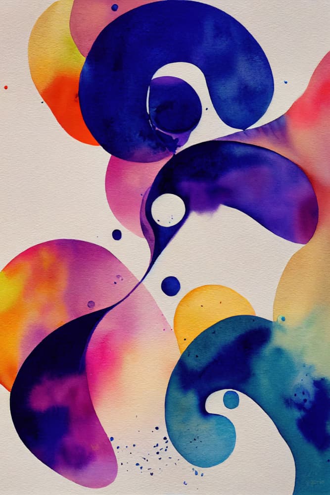 Fluid Watercolor Forms by Mauro — canvas wall art