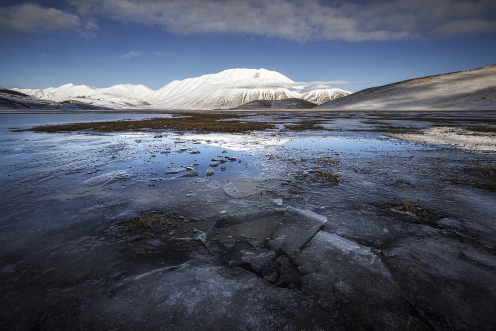 Frozen Mountain Landscape by Sergio Barboni — canvas wall art