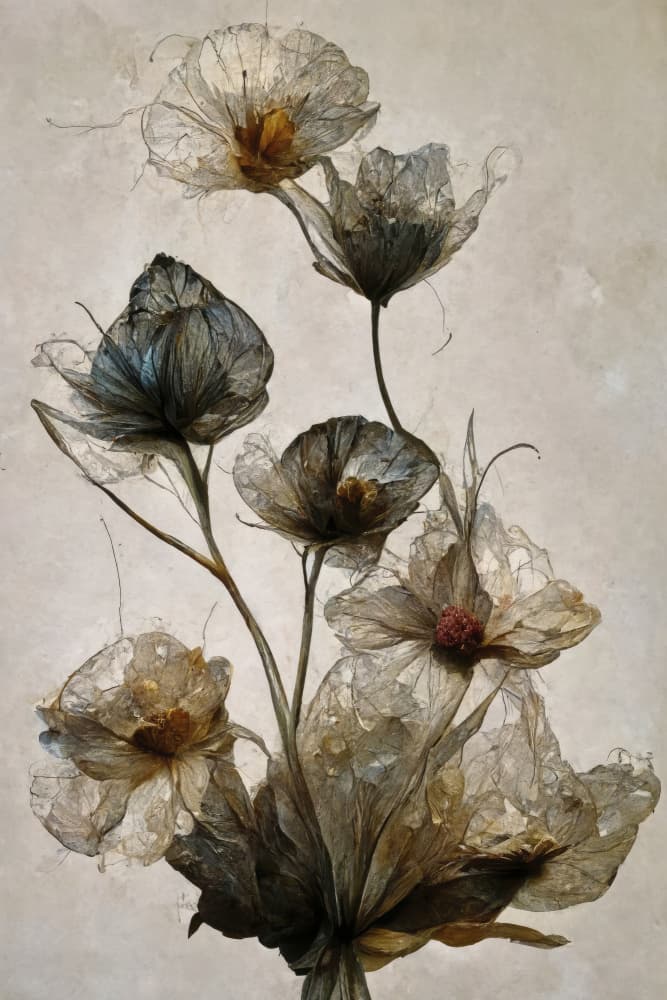 Delicate Blooms by Treechild — canvas wall art