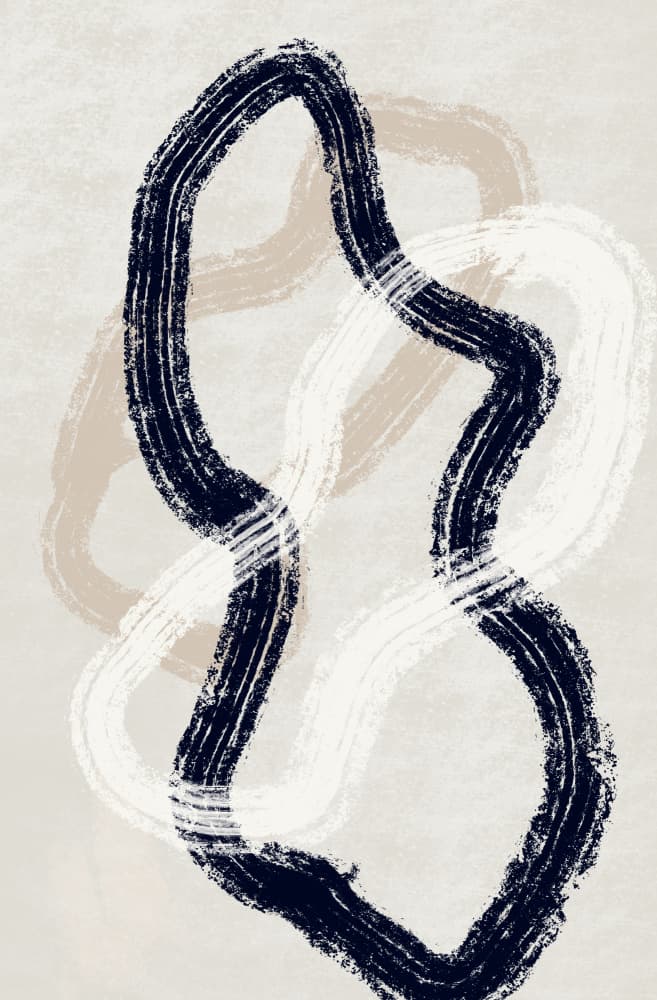 Organic Flowing Lines by Anne-Marie Volfova — canvas wall art