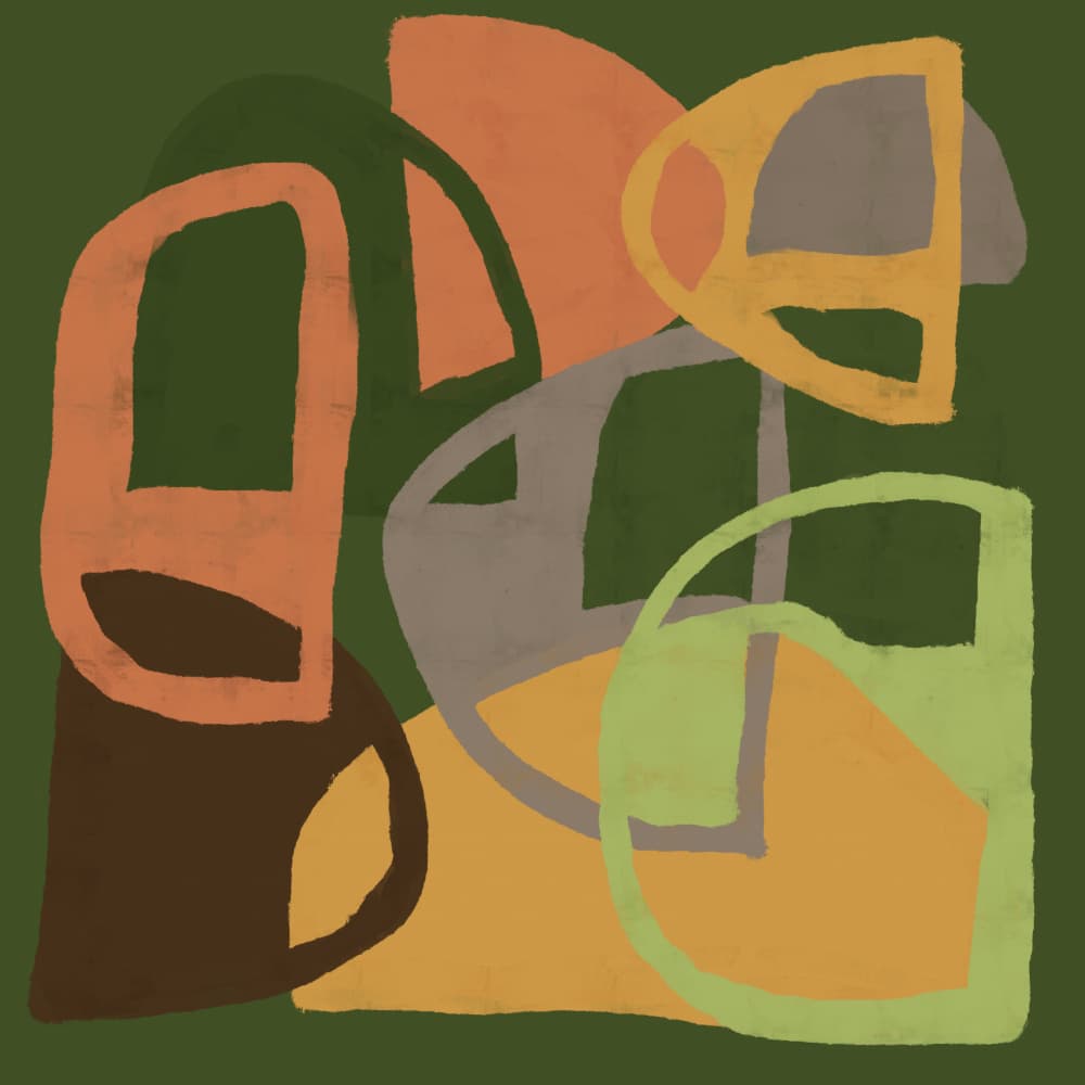 Modern Organic Shapes by Sharyn Bursic — canvas wall art