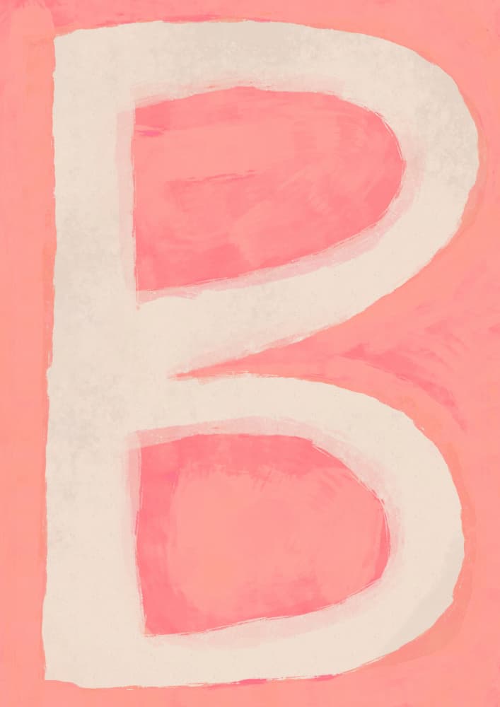 B(pink) by Treechild — canvas wall art