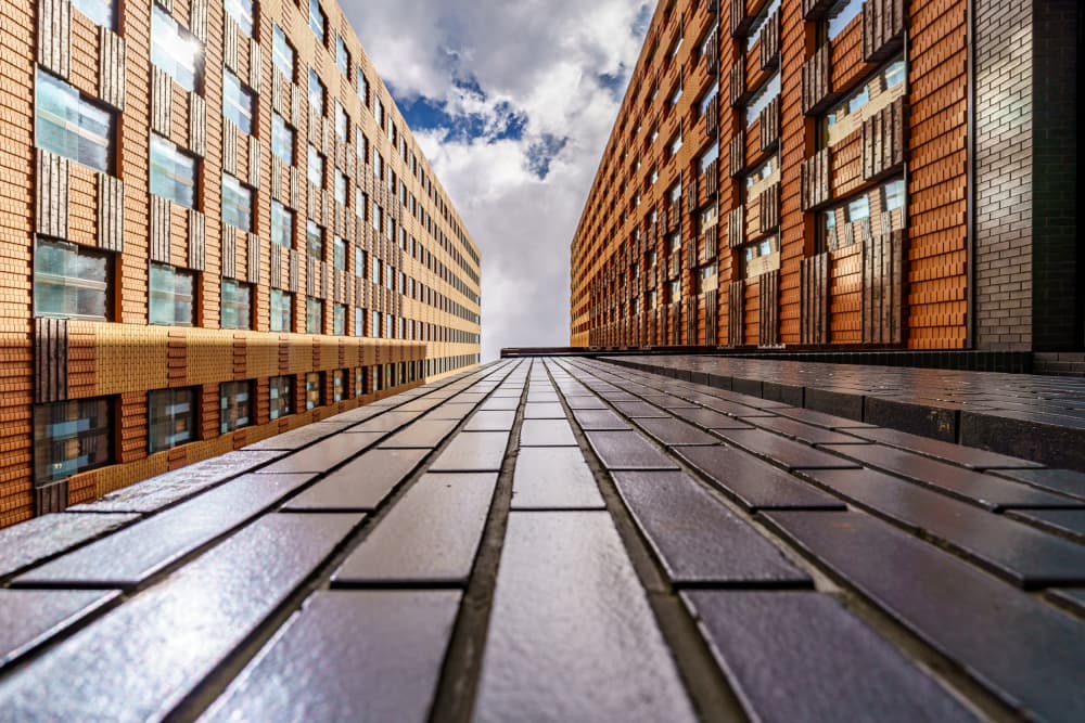 Modern Cityscape Perspective by Jaap Koer — canvas wall art