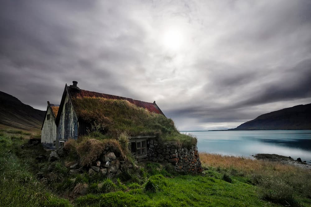 Abandoned Turf Roof Fjord Cottage by Þorsteinn H. Ingibergsson — canvas wall art