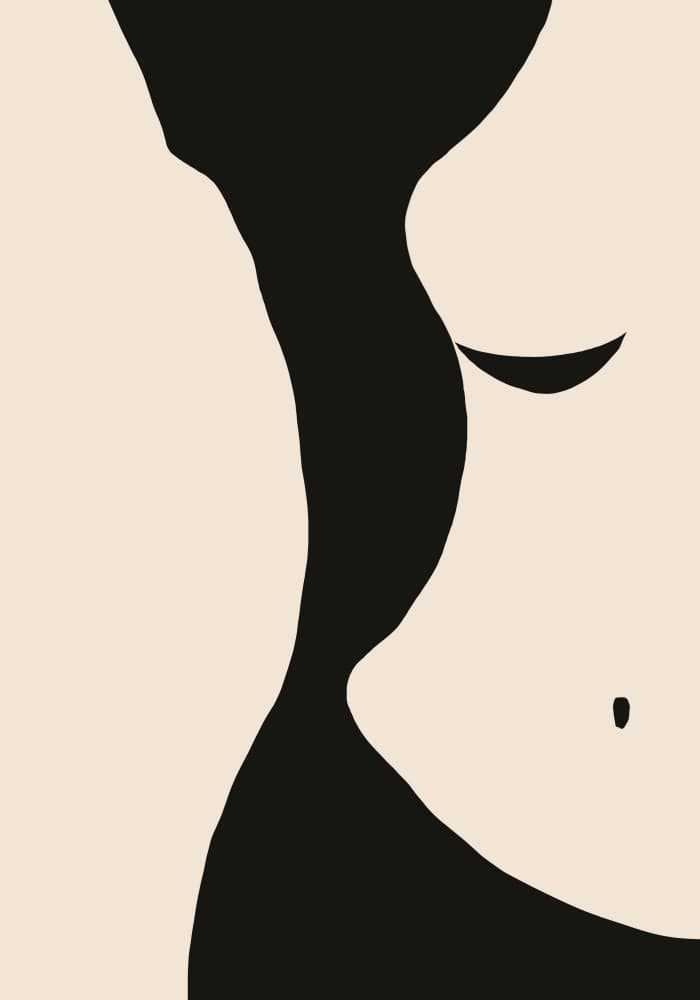 Abstract Human Embrace by Little Dean — canvas wall art