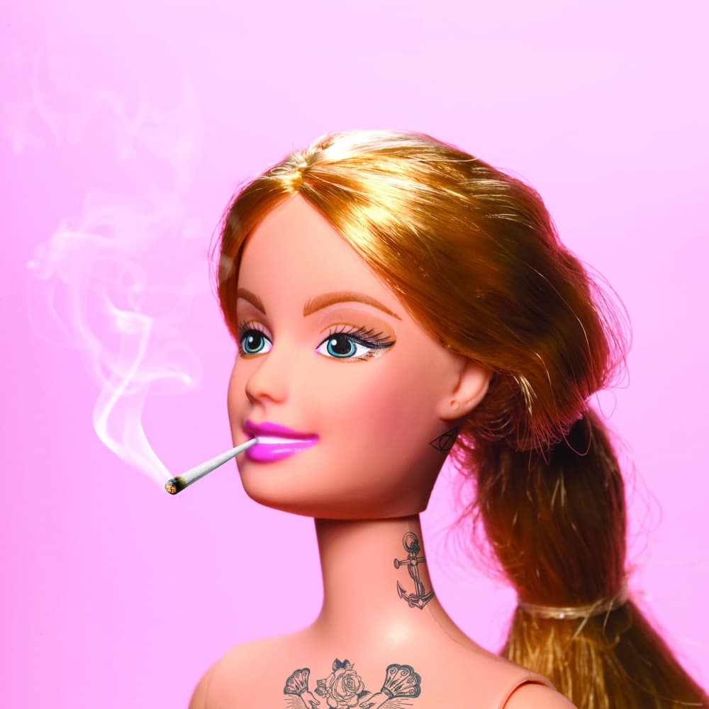 Smoking Doll Portrait by Artem Pozdniakov — canvas wall art