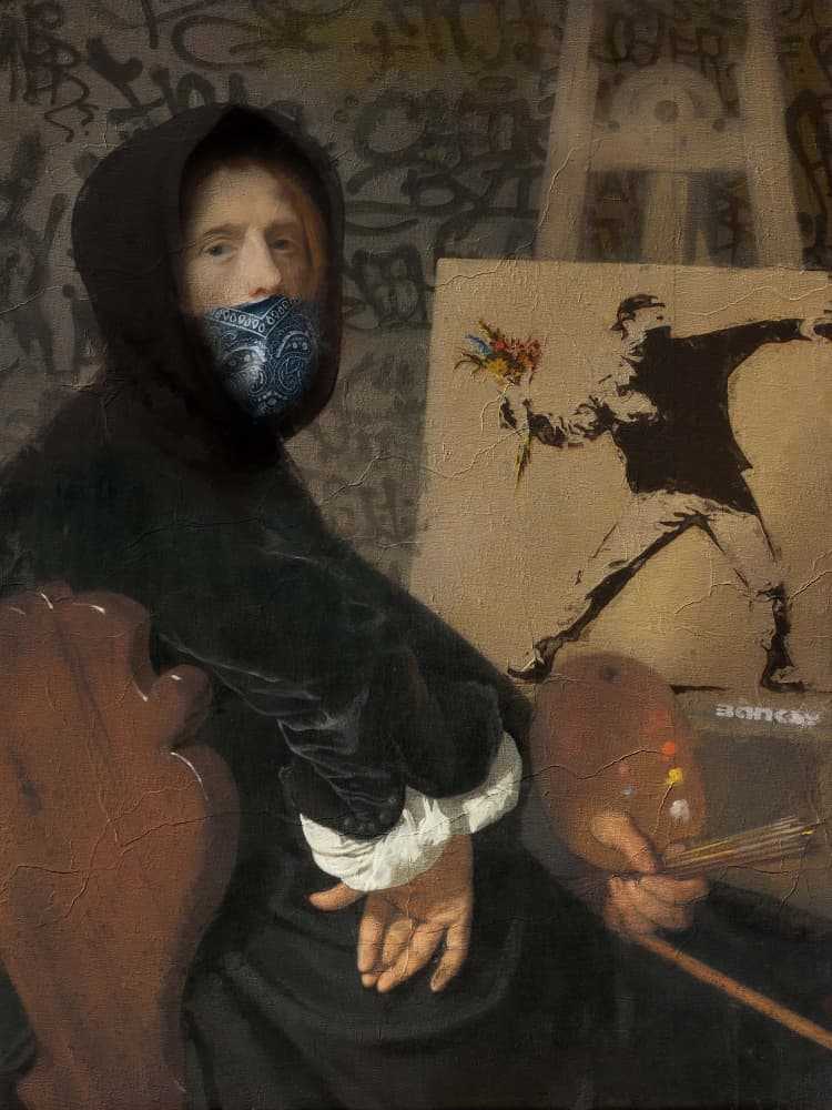 The Real Banksy by Dikhotomy — canvas wall art