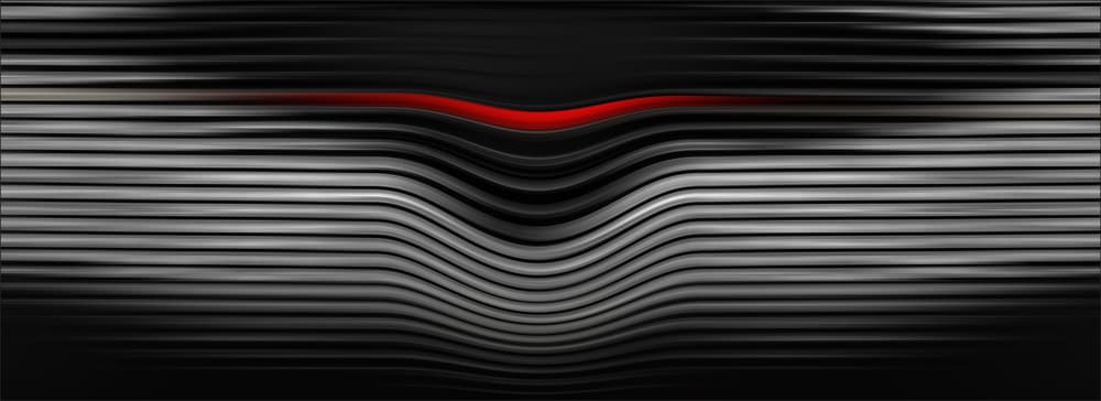 Dynamic Red Curve by Gilbert Claes — canvas wall art