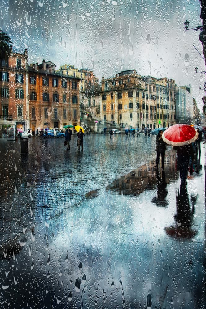 Rainy Day in Rome by Nicodemo Quaglia — canvas wall art