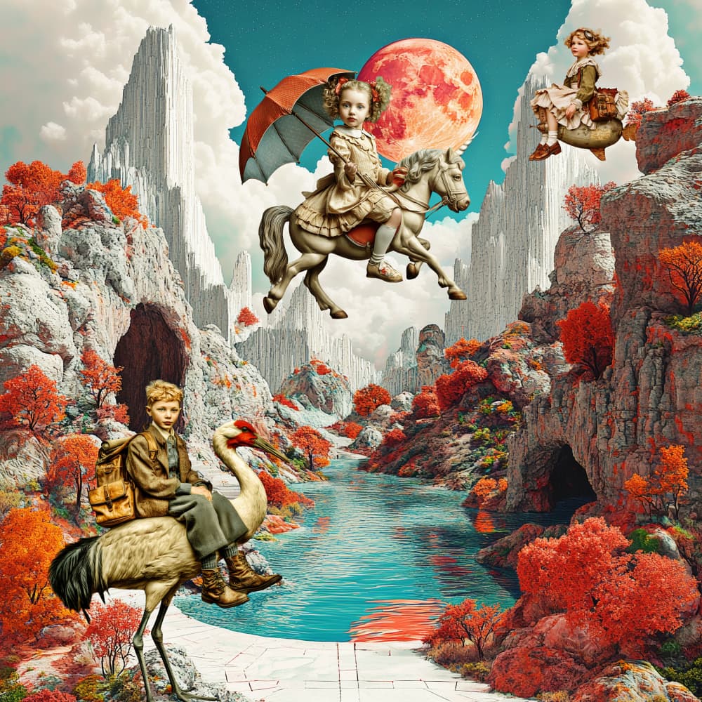 Children's Fantasy Journey by Sue Skellern — canvas wall art