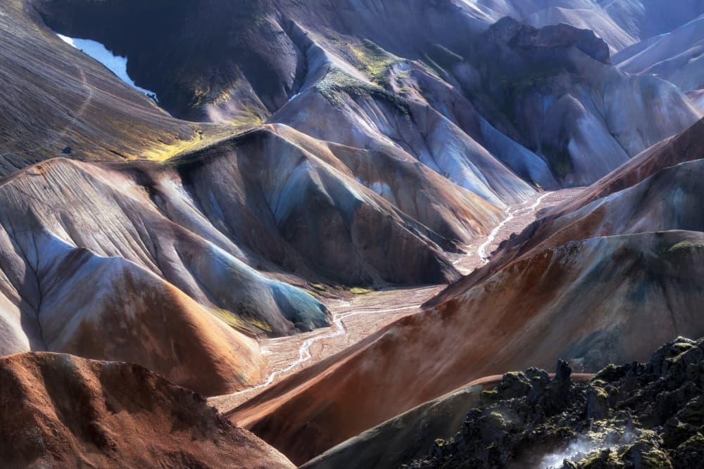 Rainbow Mountains Iceland by Piotr Wrobel — canvas wall art