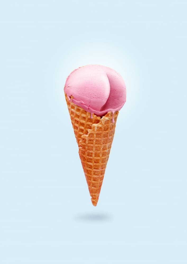 Cheeky Ice Cream Cone by Artem Pozdniakov — canvas wall art