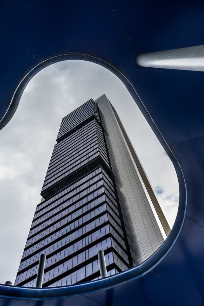 Blue Framed Skyscraper by Carlos Pardo — canvas wall art