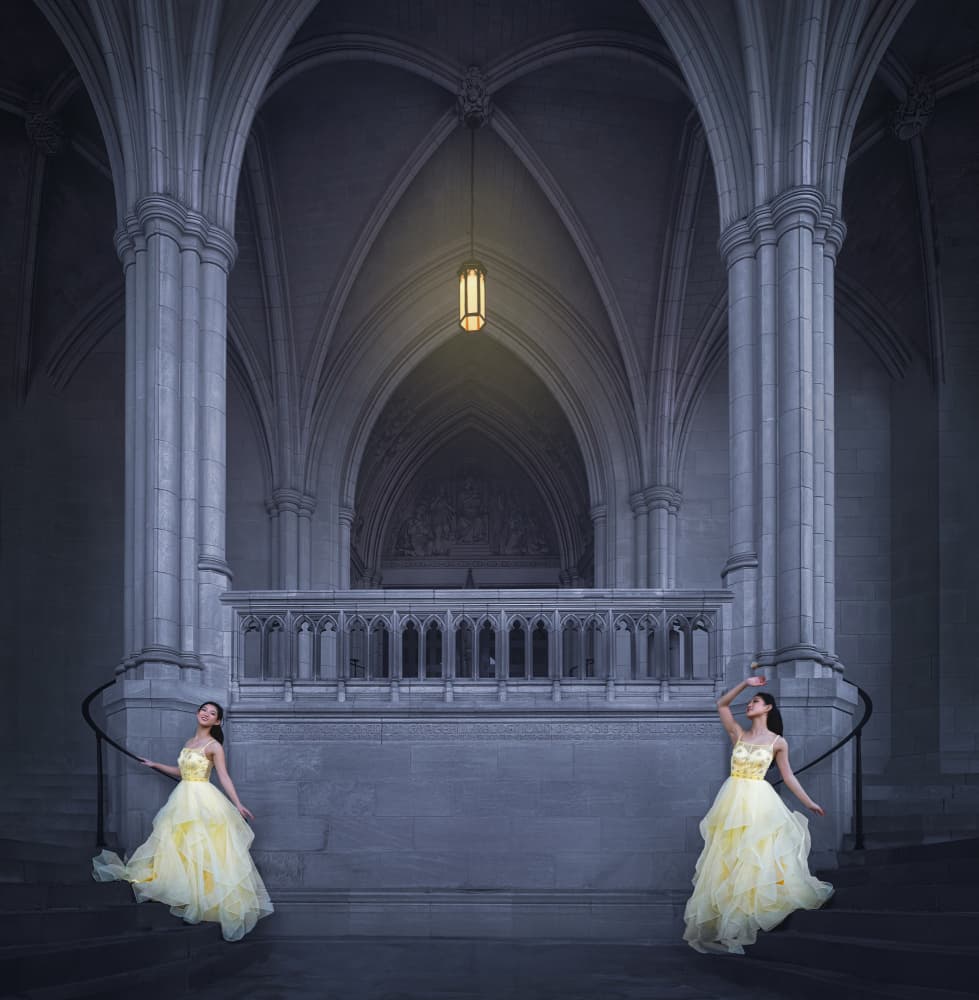 Elegant Women Gothic Arches by Catherine Wang — canvas wall art