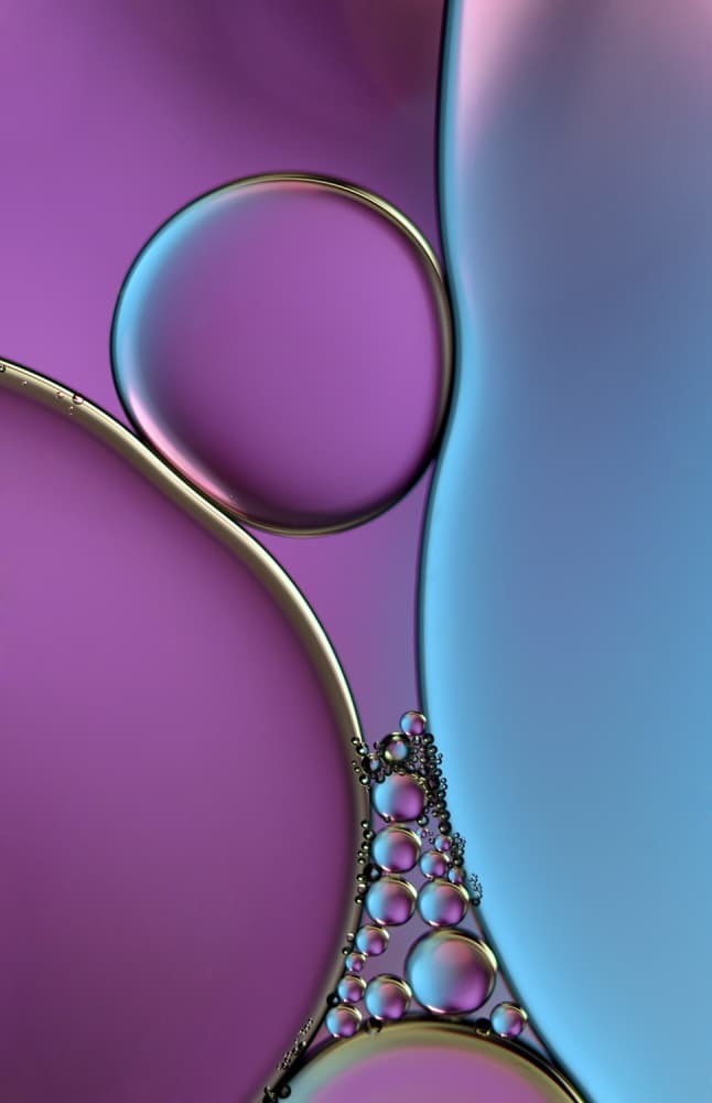 Colorful Liquid Bubbles by Heidi Westum — canvas wall art