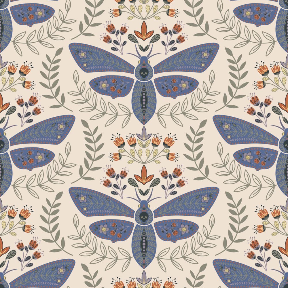 Death Head Moths by Carrie Cantwell — canvas wall art