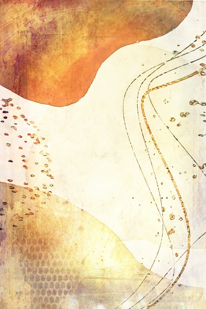 Golden Flowing Abstract by Rafal Kulik — canvas wall art