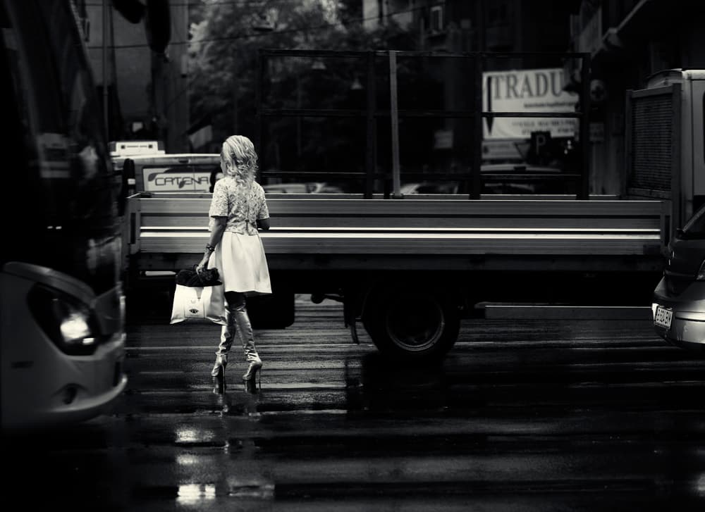 High Heels City Walk by Julien Oncete — canvas wall art