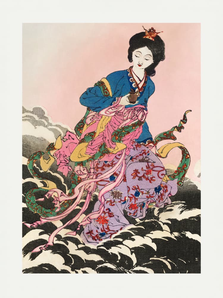 Japanese Woman (1839 1892) by Taiso Yoshitoshi — canvas wall art